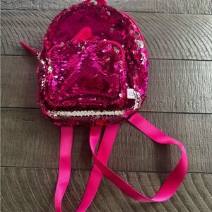 Sparkling Pink Sequin Kids Mini Backpack